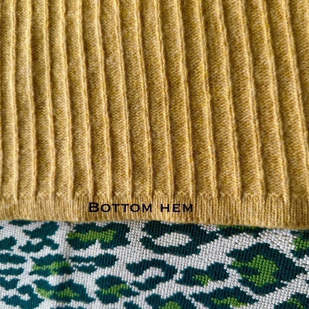 Marcel Clair Lambswool Cable Knit Sweater M Yellow Vintage Germany - Picture 7 of 12